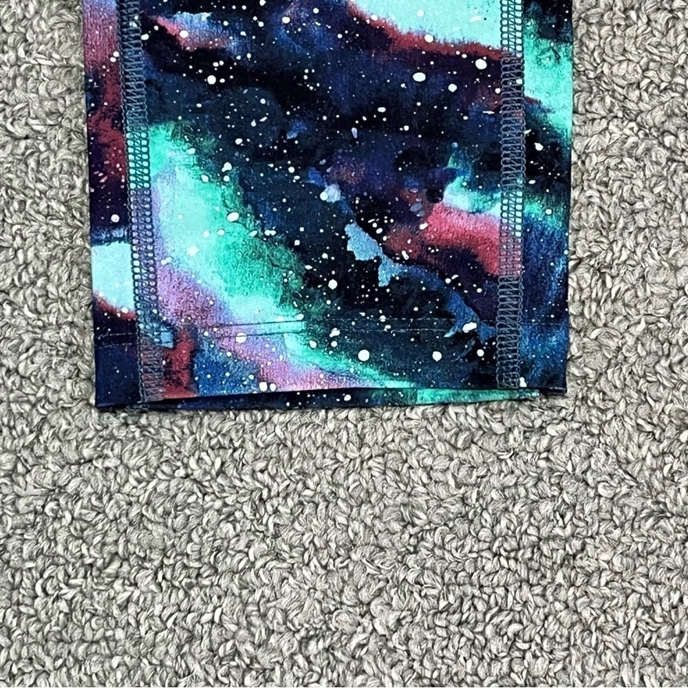 Saucony Fortify Crop Dusk Watercolor Galaxy Print Leggings Womens Size Medium - Picture 6 of 10